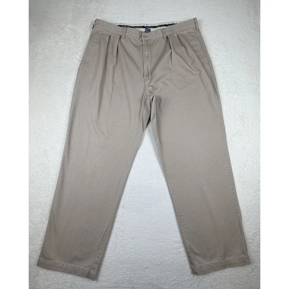 Polo Ralph Lauren Andrew Pants 42x32 Dbl‎ Pleated Chino Classic Fit Baggy Preppy
